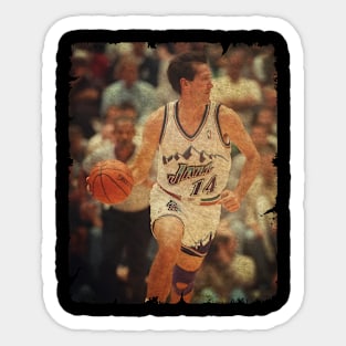 Jeff Hornacek #14 in Utah Jazz Sticker